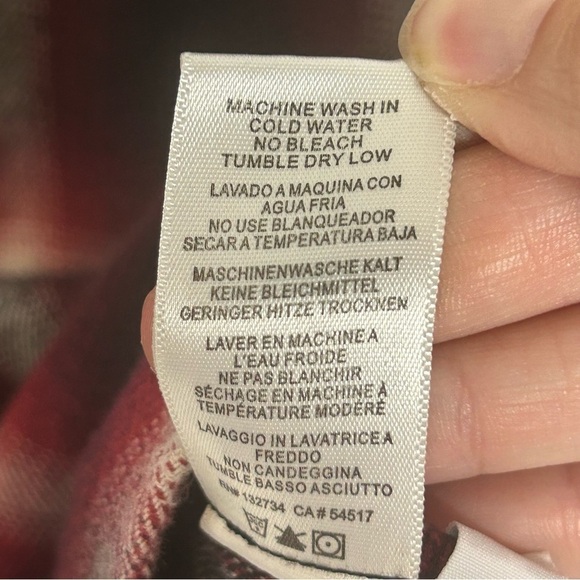 Cloth & Stone Red Plaid Button Down Long Sleeve Shirt - Picture 11 of 13